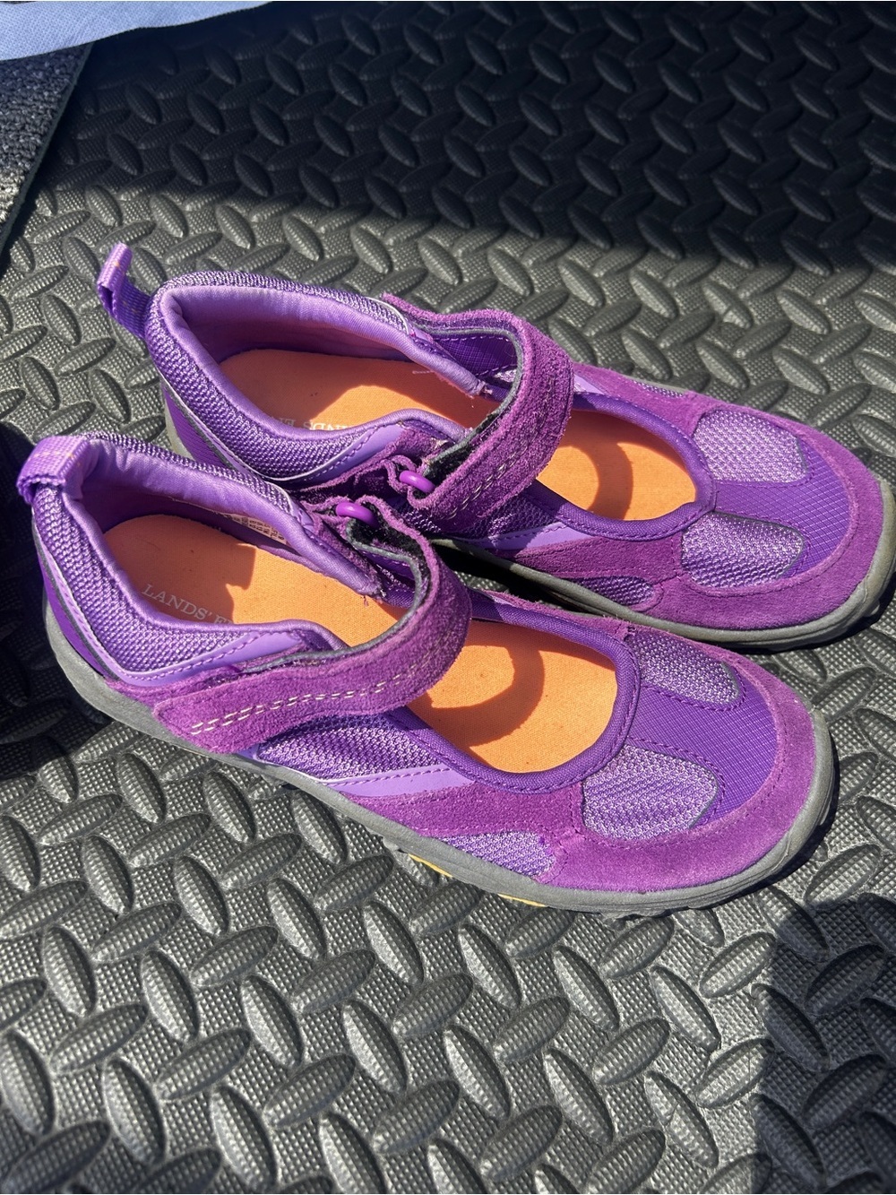 Lands' End Purple Kids Mary Jane Sandals